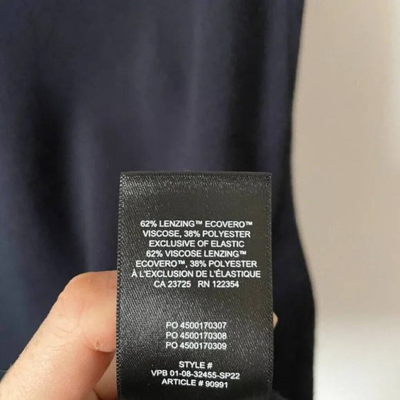 Aritzia Babaton Emerge Ribbed Knit Mini Dress Dress Navy Blue Size Medium - Picture 6 of 7